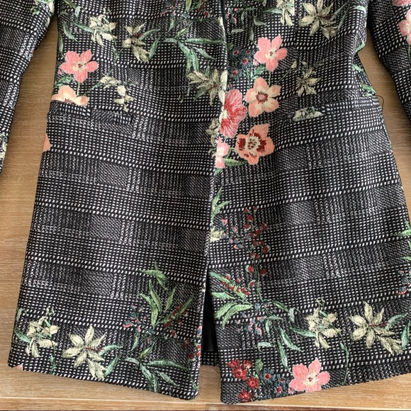 Zara Embroidered Blazer Jacket Small - Picture 4 of 7